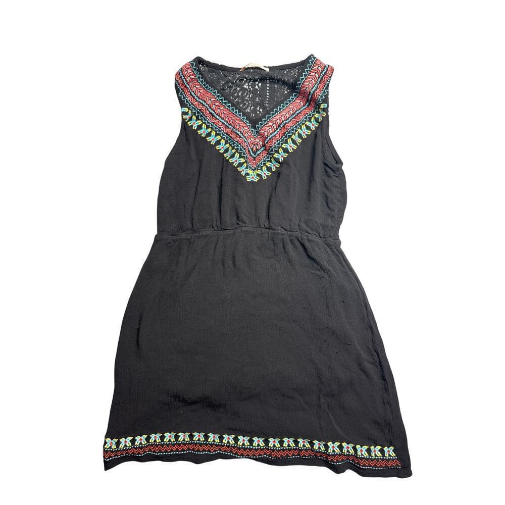 Skies Are Blue Sleeveless V-Neck Top Black Size S